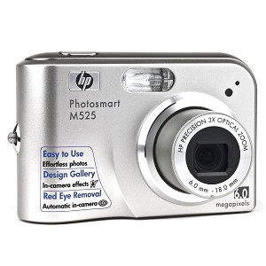 HP Photosmart M525 6.0MP 3x Optical/7x Digital Zoom Camera (Silv